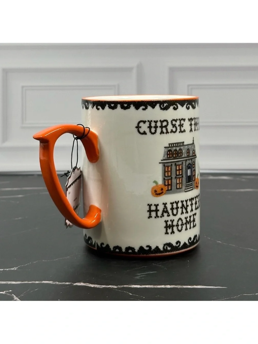 EnVogue Mug - Curse This Haunted Home, Orange and B